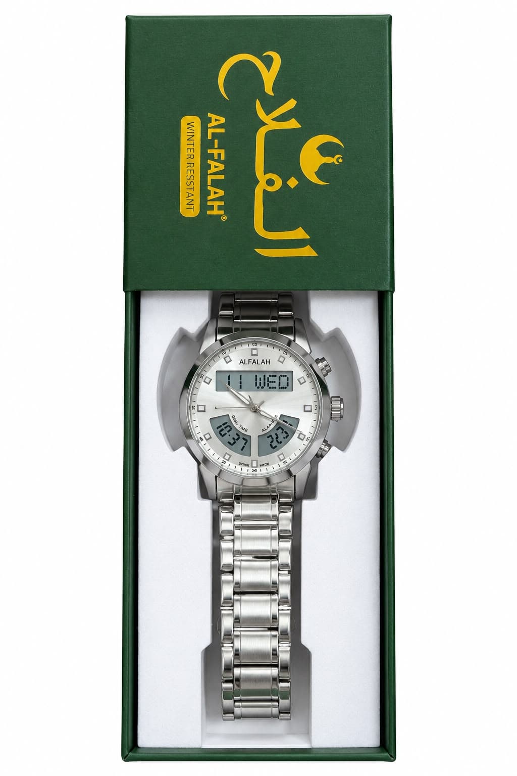 Al Falah Dual Time Chain Watch for Men