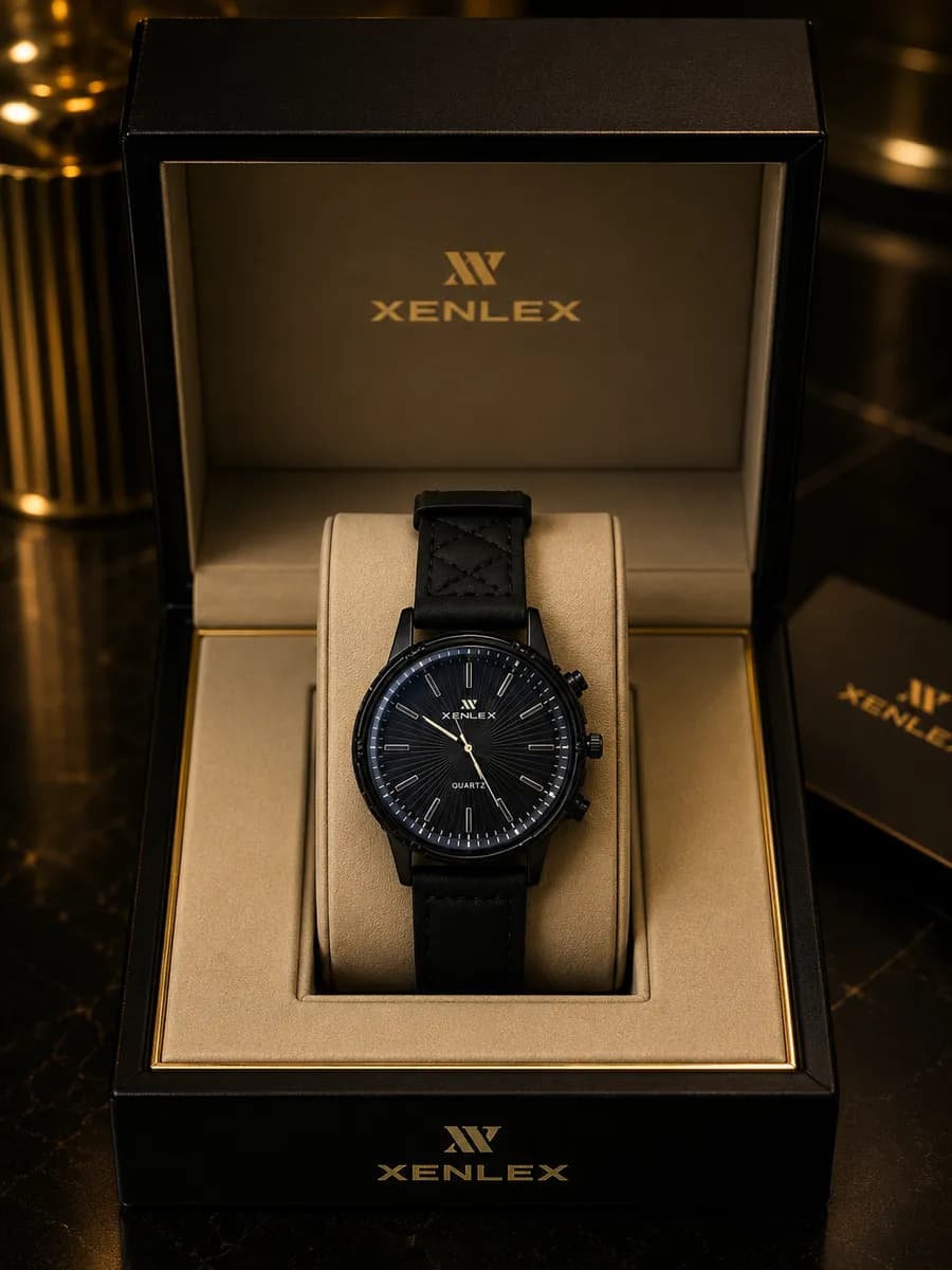 Xenlex Leather Strap Watch for Men