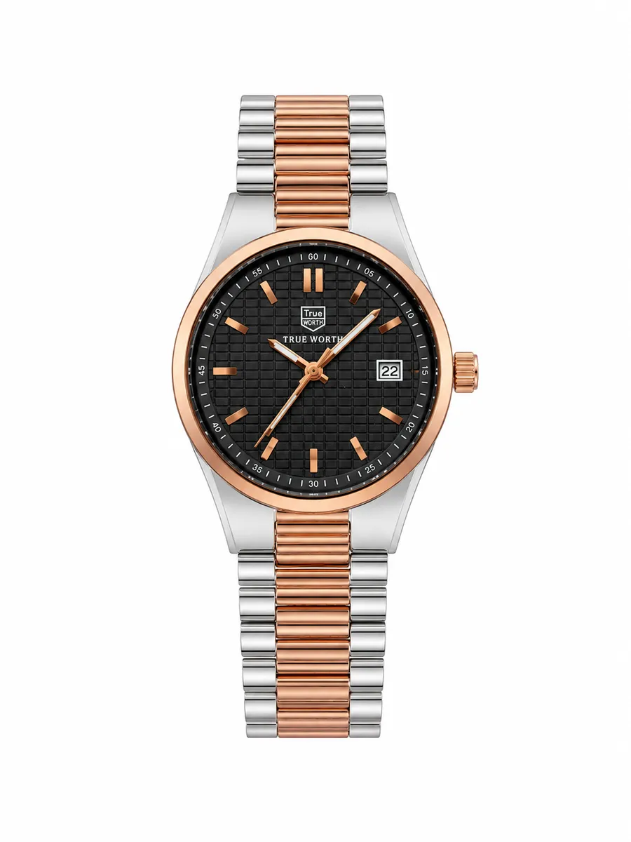 Trueworth Two-Tone Dial Chain Watch