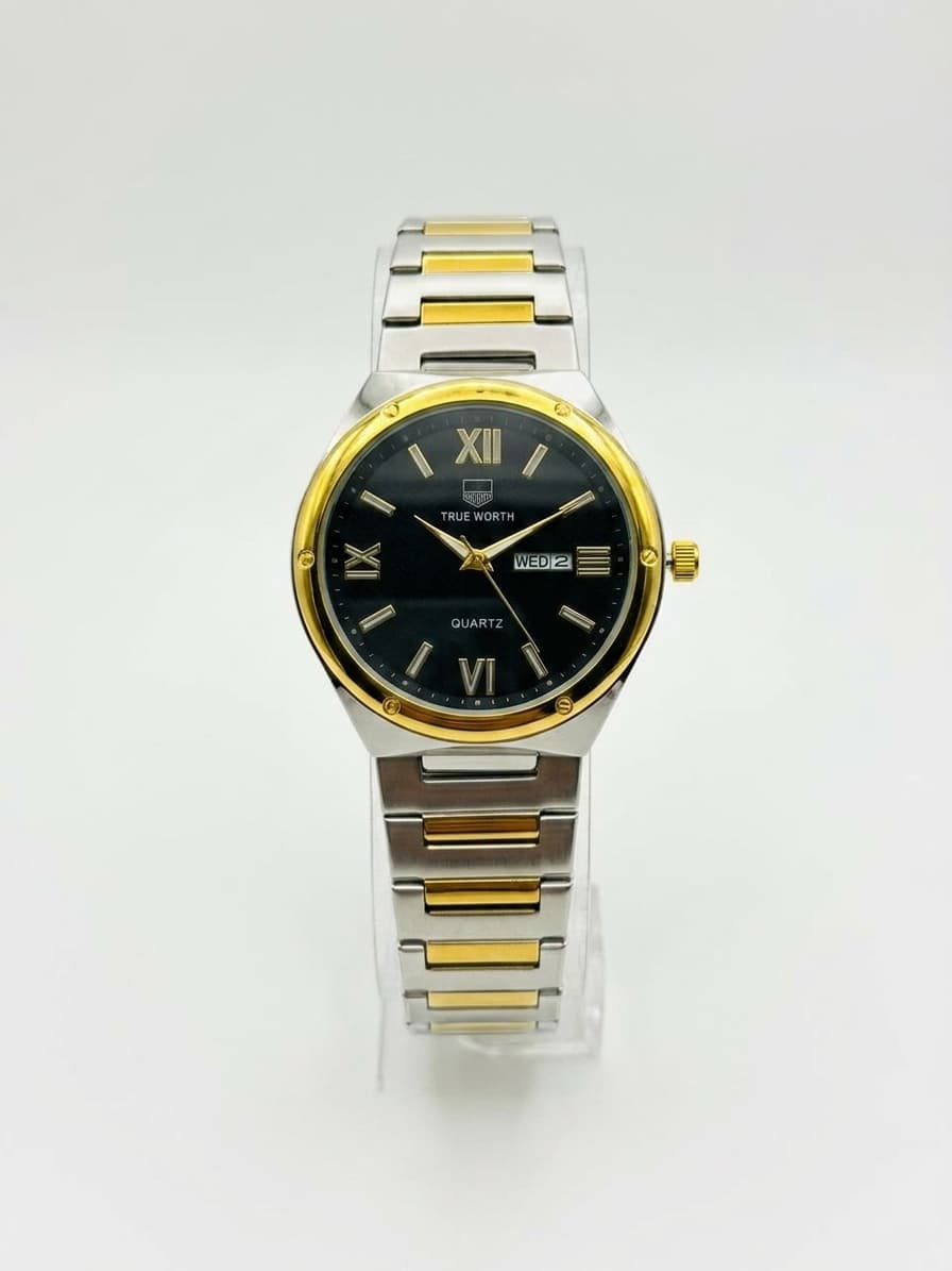 Trueworth Master Lock Two-Tone Chain Watch for Men